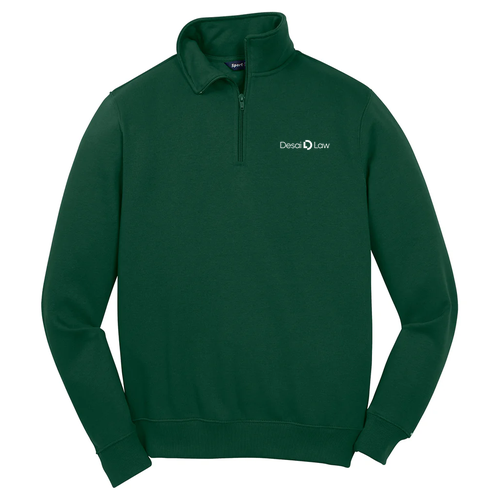 Sport Tek Quarter Zip Sweatshirt -- Forest Green