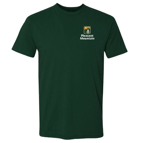 Pleasant Mountain Logo 2 Full color -- Short Sleeve Forest Green