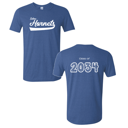 Mens/Unisex Gildan SoftStyle Fitted T-Shirt -- Heather Royal