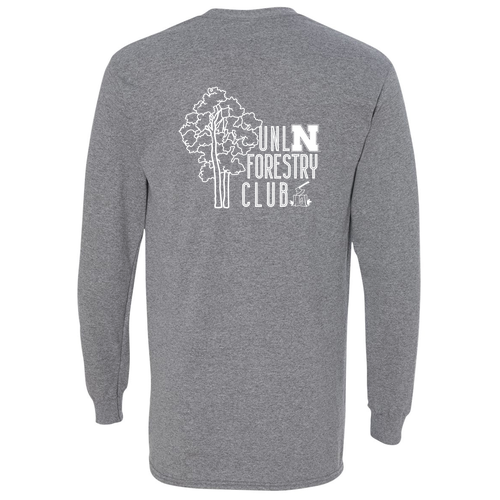 Forestry Club Long Sleeve Tee -- Graphite Heather