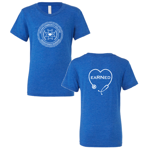 "Earned" Bella Canvas Triblend Short Sleeve T-Shirt -- Solid True Royal Triblend