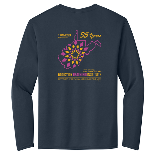 Port and Company Long Sleeve Performance Tee -- Deep Navy