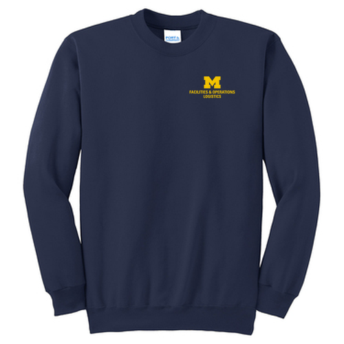 Mens/Unisex Port and Company Tall Ultimate Crewneck Sweatshirt -- Navy, Logistics, $32
