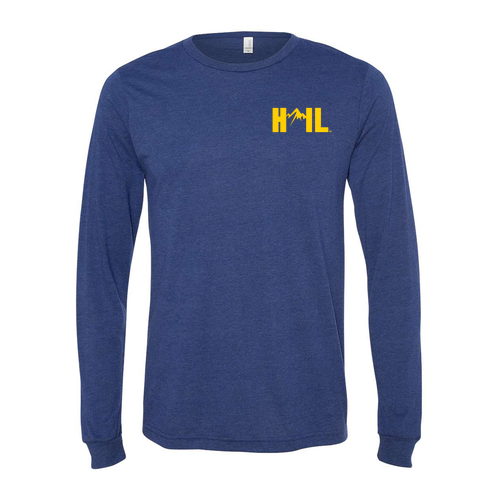 Bella+Canvas Unisex Triblend Long Sleeve Tee -- Navy TriBlend