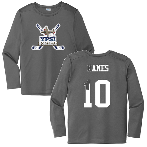 Youth Performance Long Sleeve Dark Grey Shirt