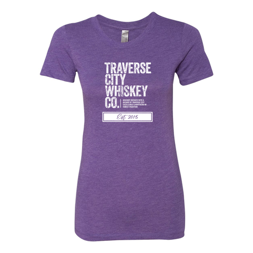 Next Level Apparel Ladies Tri Blend Crew -- Purple Rush