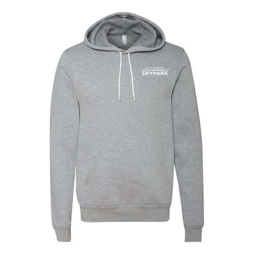 Gatlinburg Skypark Logo 2 White Ink -- Pullover Hooded Sweatshirt Athletic Heather