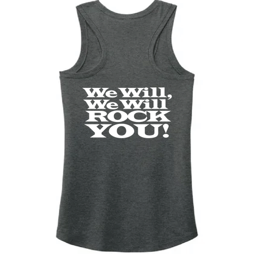 District Made Ladies Perfect Tri Racerback Tank -- Black Frost