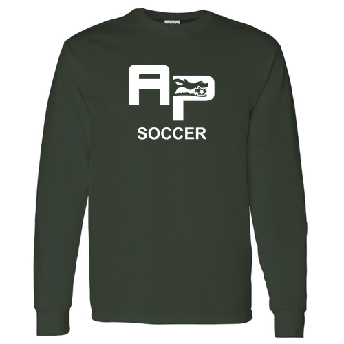 Gildan Heavy Cotton Longsleeve Basic T-Shirt -- Forest Green