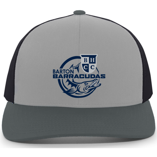 Pacific Headwear Trucker Mesh Hat -- Heather Grey / Lt Charcoal / Lt Charcoal