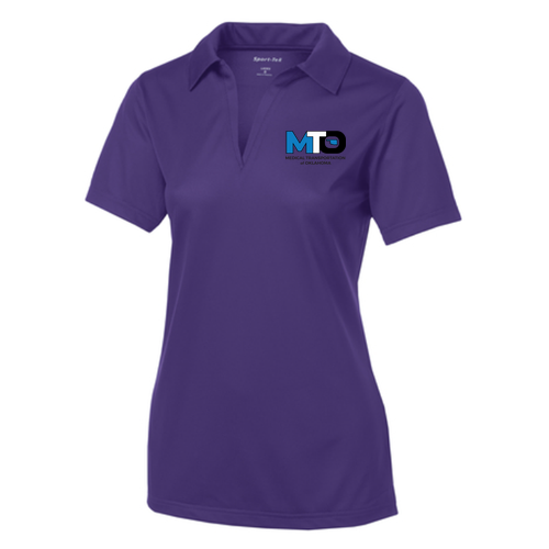Ladies Sport Tek Active Textured Polo -- Purple