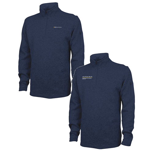 Charles River Mens Heathered Fleece Pullover -- Navy Heather