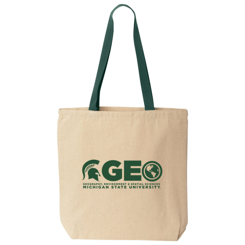 Liberty Bags Canvas Tote with Contrasting Handles -- Natural / Forest