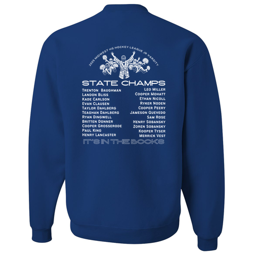 Jerzees 8 Oz., 50/50 Nublend Fleece Crew -- Royal