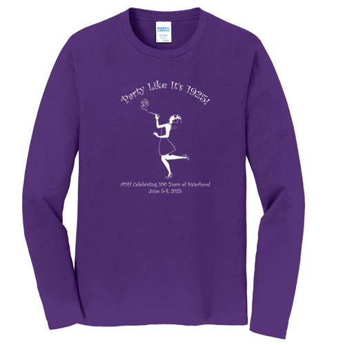 Dancing Ladies Port & Company Long Sleeve Tee -- Team Purple