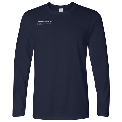 Gildan Softstyle Longsleeve T Shirt -- Navy