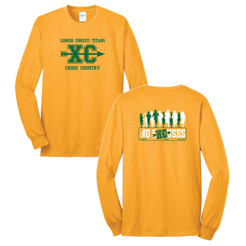Port and Company Long Sleeve 50/50 T Shirt -- Gold