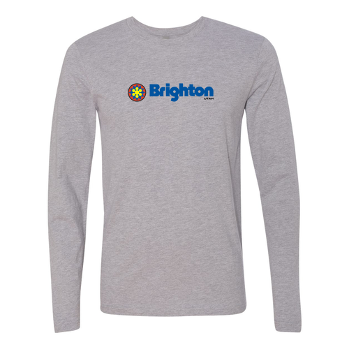Brighton Logo 1 Full color -- Long Sleeve Heather Grey