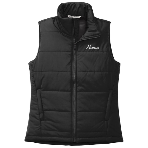 Ladies Port Authority Puffer Vest -- Deep Black