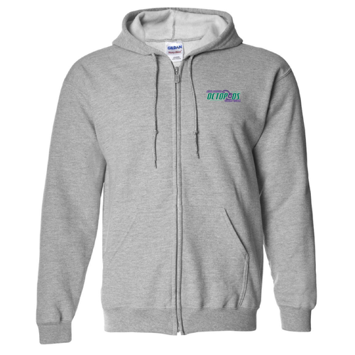 Gildan Full Zip Hooded Sweatshirt -- Sport Grey