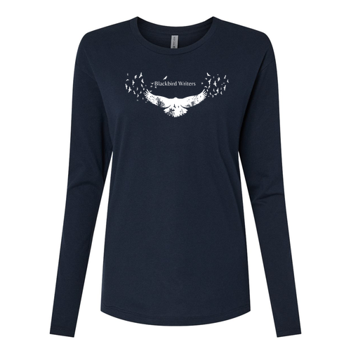 Next Level Women's Cotton Relaxed Long Sleeve T-Shirt -- Midnight Navy