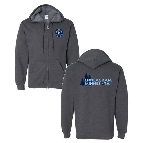 Gildan Full Zip Hooded Sweatshirt -- Dark Heather