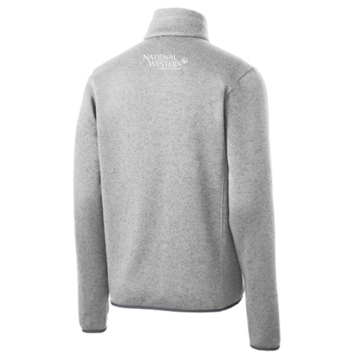 Port Authority Sweater Fleece Jacket -- Grey Heather