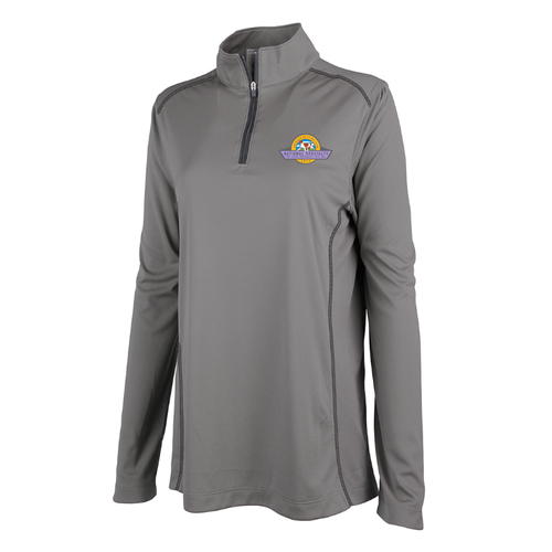 Charles River Women's Horizon Quarter Zip Pullover -- Grey