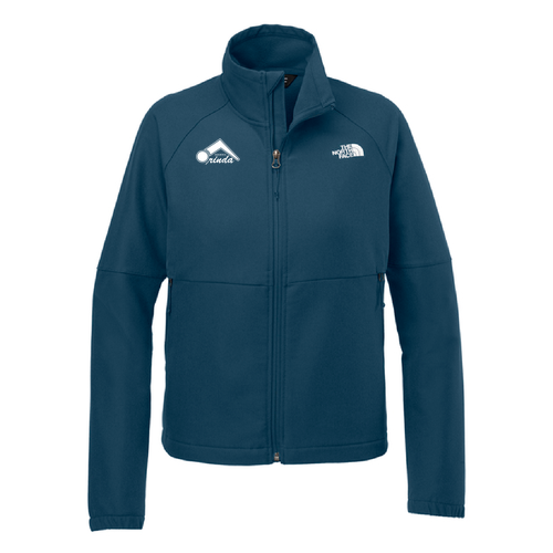 EMBROIDERED The North Face Women’s Barr Lake Soft Shell Jacket Shady Blue Dark Heather