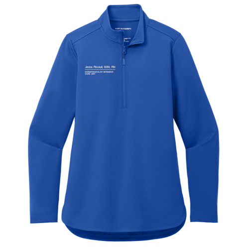 Port Authority Ladies C-Free Double Knit 1/4-Zip -- True Royal