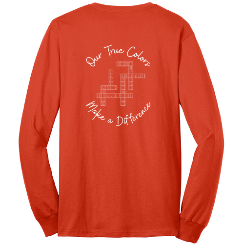 Port and Company Long Sleeve 50/50 T Shirt -- Orange