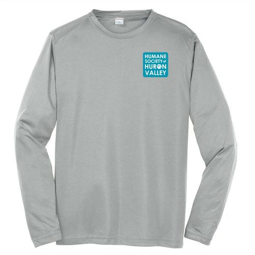 Sport Tek Long Sleeve Competitor Wicking Tee -- Silver
