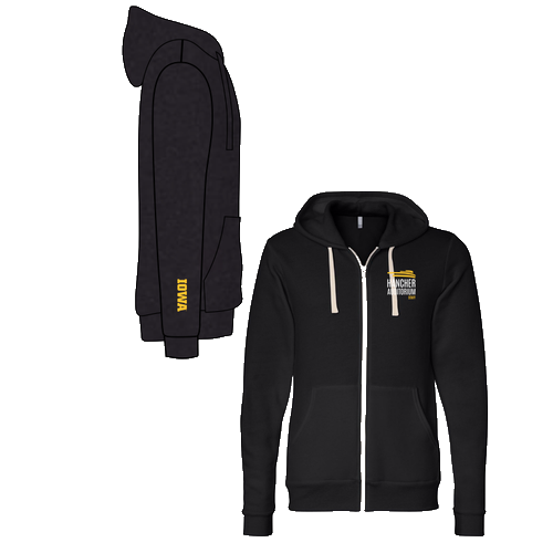 Bella Canvas Triblend Sponge Fleece Full-Zip Hoodie -- Solid Black TriBlend
