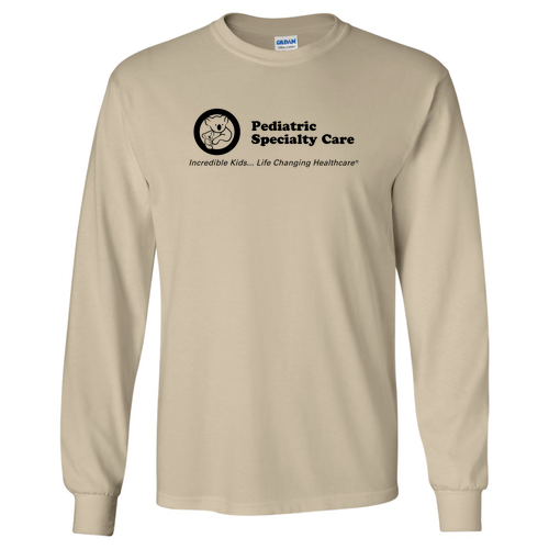 Gildan Ultra Cotton Longsleeve Basic T-Shirt -- Sand