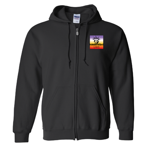 Gildan Full Zip Hooded Sweatshirt -- Black