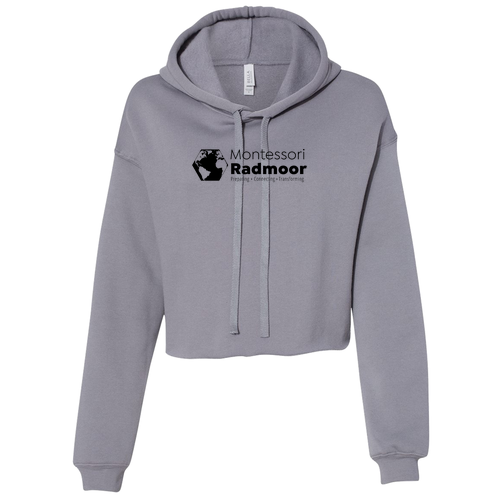 Bella Canvas Ladies' Cropped Fleece Hoodie -- Storm