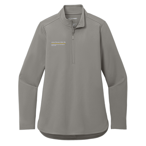 Port Authority Ladies C-Free Double Knit 1/4-Zip -- Smoke Grey
