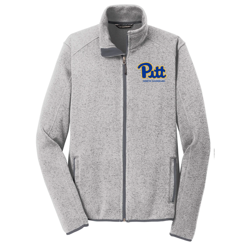 Port Authority Sweater Fleece Jacket -- Grey Heather