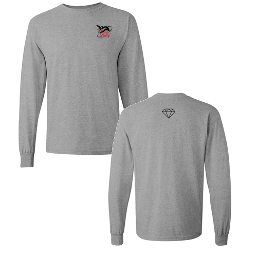Gildan Heavy Cotton Longsleeve Basic T-Shirt -- Sport Grey