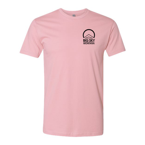 Big Sky Montana Logo 2 Black Ink -- Short Sleeve Light Pink