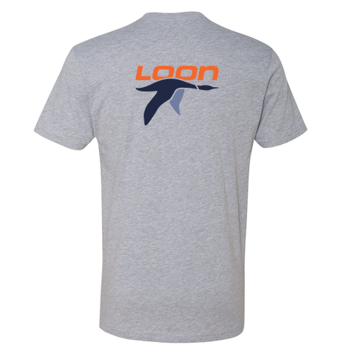 Loon Logo 2 Full color -- Short Sleeve Heather Grey