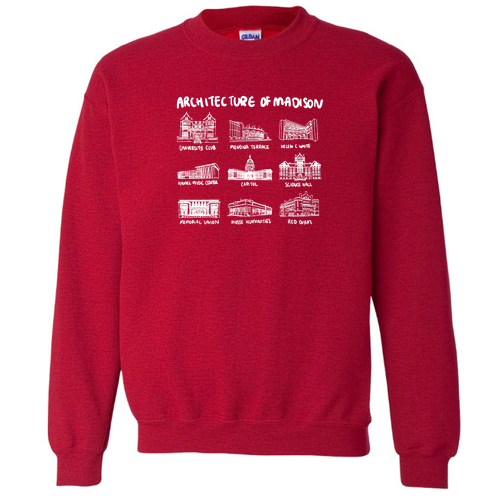 Gildan Heavy Blend Crew Neck Sweatshirt -- Cherry Red