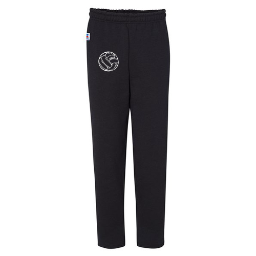 Russell Athletic Dri Power Open Bottom Pocket Sweat Pants -- Black
