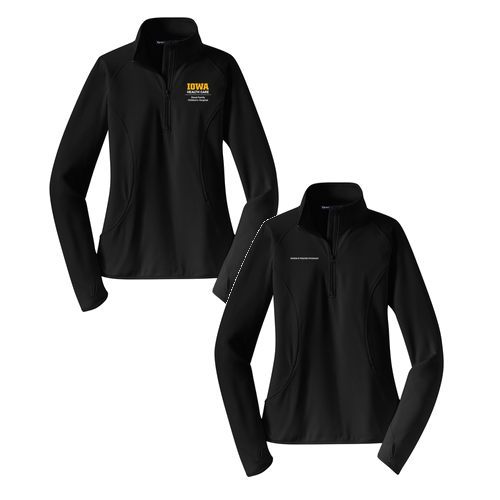 Sport Tek Ladies Sport Wick Stretch Half Zip Pullover -- Black