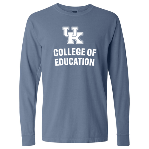 College of Education Comfort Colors Ringspun Long Sleeve Tee -- Blue Jean