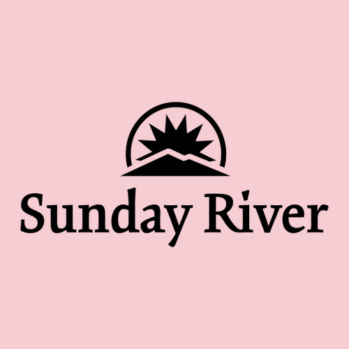 Sunday River Logo 2 Black Ink -- Short Sleeve Light Pink