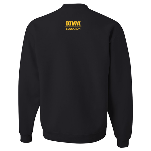Hawkeye Teachers Jerzees 8 Oz., 50/50 Nublend Fleece Crew -- Black