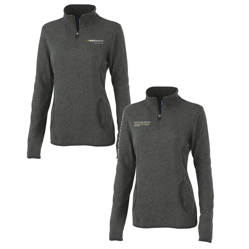 Charles River Womens Heathered Fleece Pullover -- Charcoal Heather