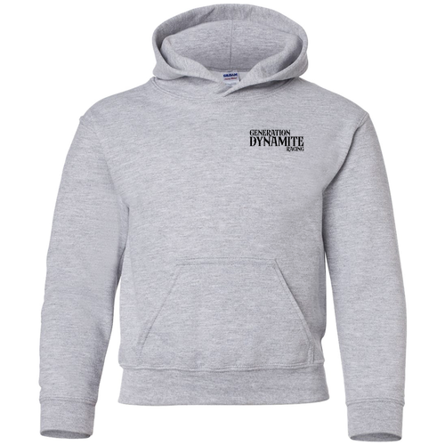 Gildan Heavy Blend Youth Skeleton Riders Ready Hooded Sweatshirt -- Sport Grey