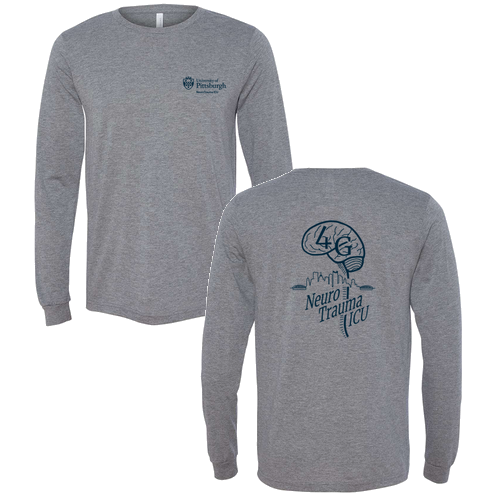 Bella+Canvas Unisex Triblend Long Sleeve Tee -- Grey TriBlend